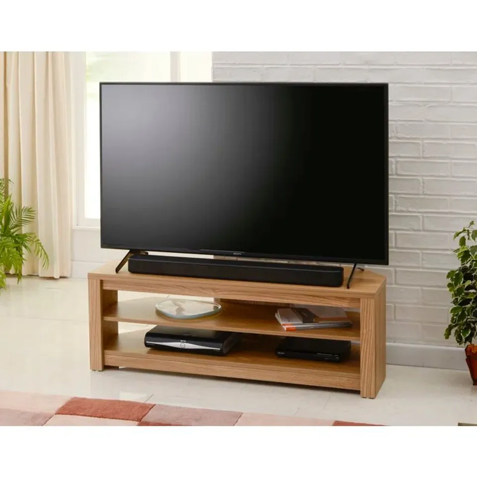 BOXED WILDES TV STAND FOR TV'S UP TO 55" - OAK (1 BOX)