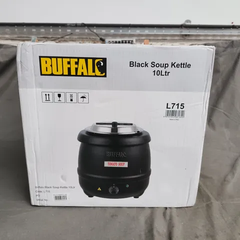 BUFFALO BLACK SOUP KETTLE 10 LITRE – BOXED (MODEL L715)