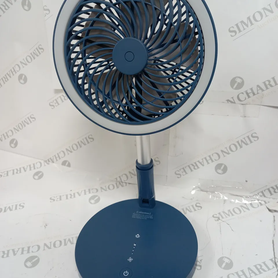 BOXED SALTER PROFESSIONAL CORDLESS LED FOLDABLE FAN, BLUE