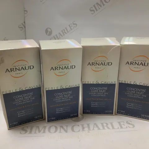 LOT OF 4 INSTITUT ARNAUD PEARL & CAVIAR LUXURY NIGHT TIME CONCENTRATE 1.02OZ.
