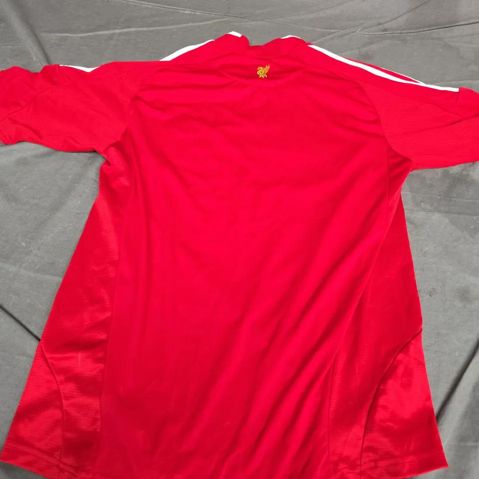 LIVERPOOL FC ADIDAS CLIMA365 FOOTBALL SHIRT – RED HOME KIT WITH CARLSBERG SPONSOR (UK 34/36, US XL)