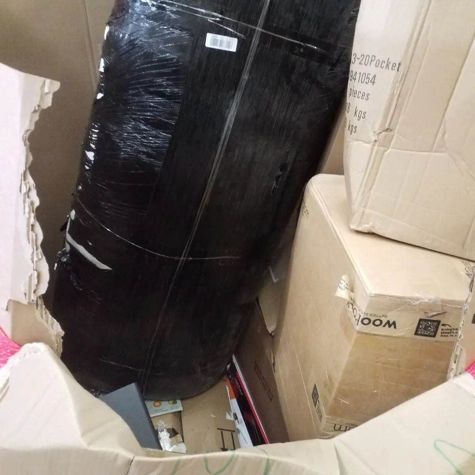 PALLET CONTAINING ASSORTED PRODUCTS INCLUDING FLOORING CUTTER, CD INVERTER MIG WELDING MACHINE, CRAZYDARTS DART BOARD & HOME OFFICE LAP DESK