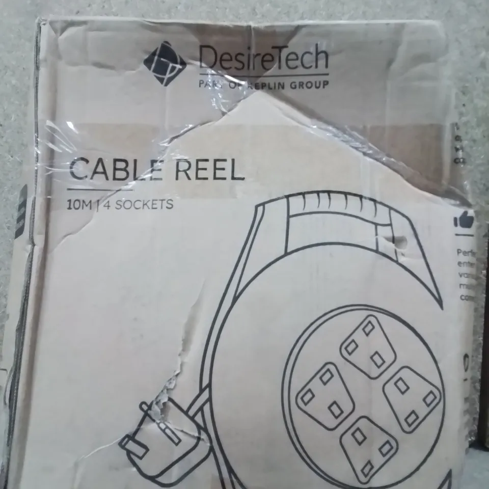 BOXED 10M CABLE REEL WITH 4 SOCKETS 
