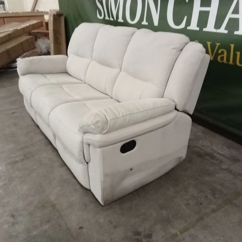 ALBION FABRIC 3 SEATER HIGH BACK MANUAL RECLINER SOFA RRP £749