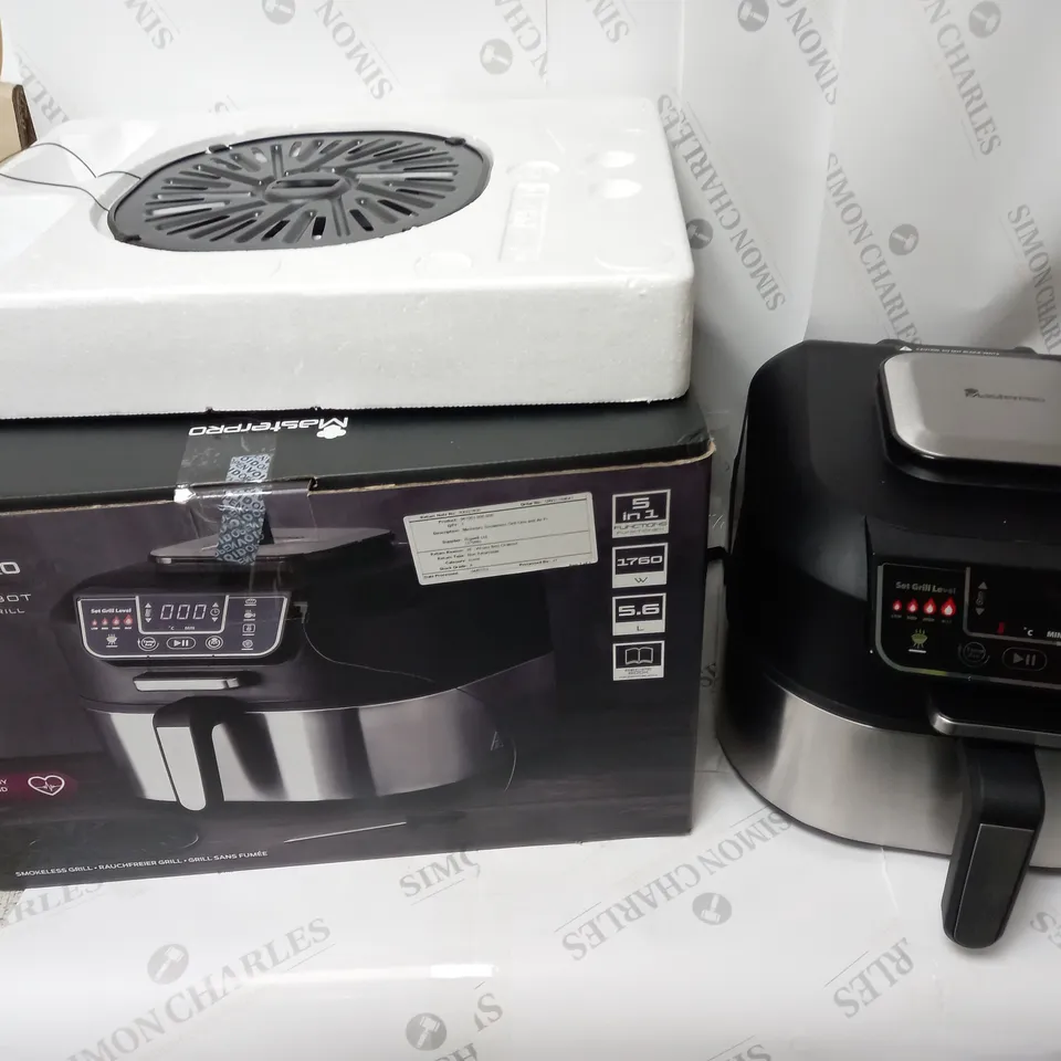 BOXED MASTERPRO KITCHEN ROBOT SMOKELESS GRILL AND AIR FRYER