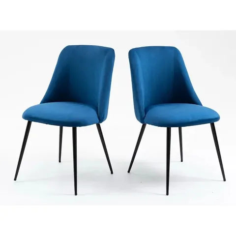 BOXED MARINERS VELVET SIDE CHAIRS