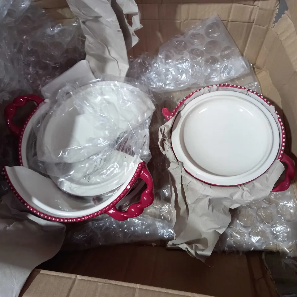 TEMP-TATIONS CERAMIC ROUND CASSEROLE BAKER SET 