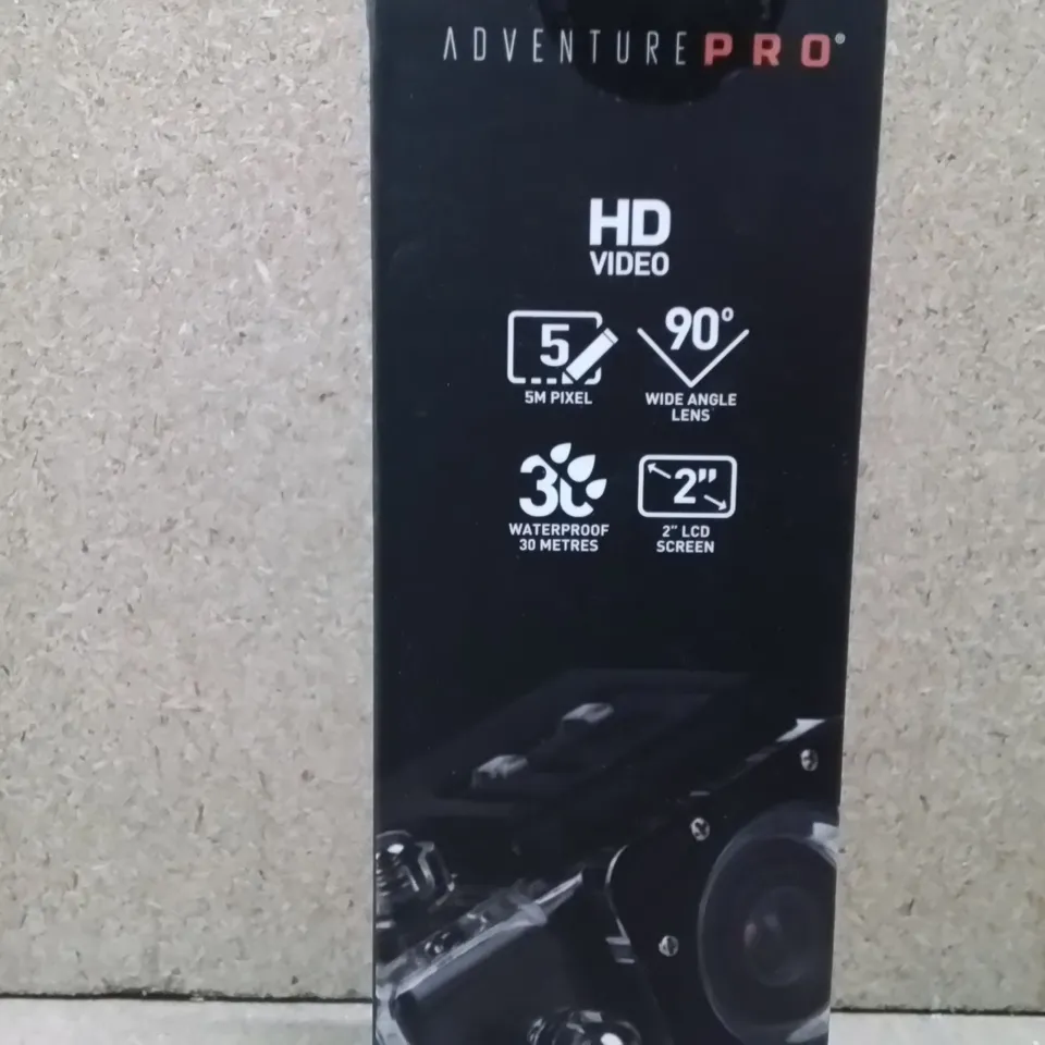 BRAND NEW BOXED ADVENTURE PRO HD ACTION CAM WITH WATERPROOF CASE