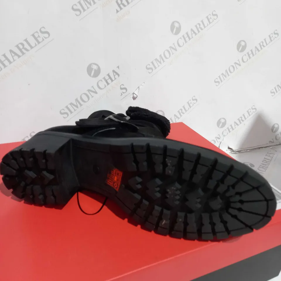 BOXED RUTH LANGSFORD CASUAL BOOTS, BLACK - SIZE 6