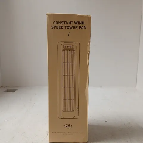 TOWER FAN M60 – CONSTANT WIND SPEED, GREY WITH BLUE GRILLE (BOXED)
