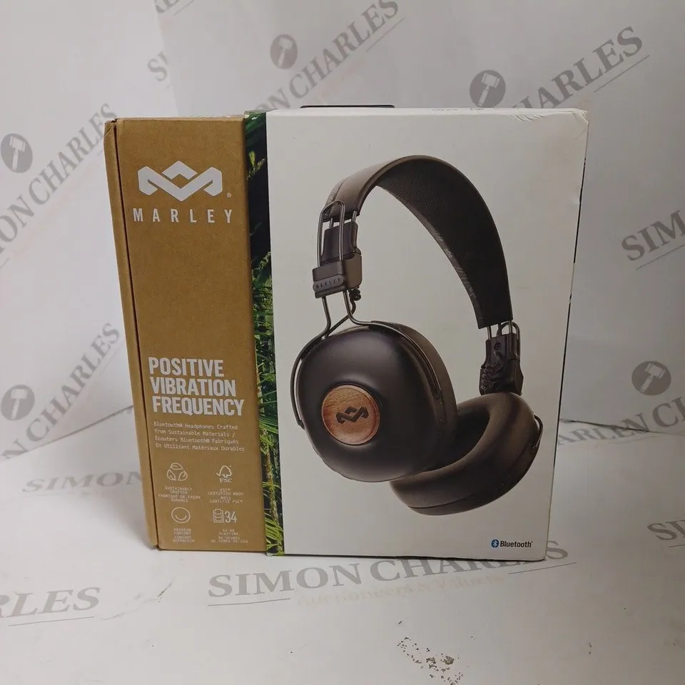 BOXED HOUSE OF  MARLEY BLUETOOTH HEADPHONES