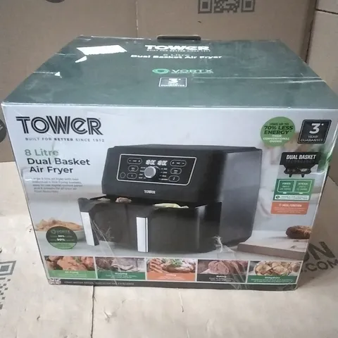 TOWER ELITE 8 LITRE DUAL BASKET AIR FRYER T17194