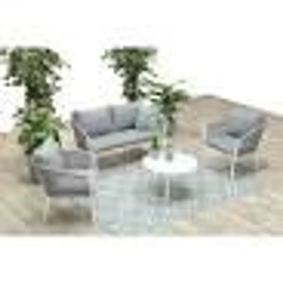 BOXED LIRA 4 SEATER SOFA SET
