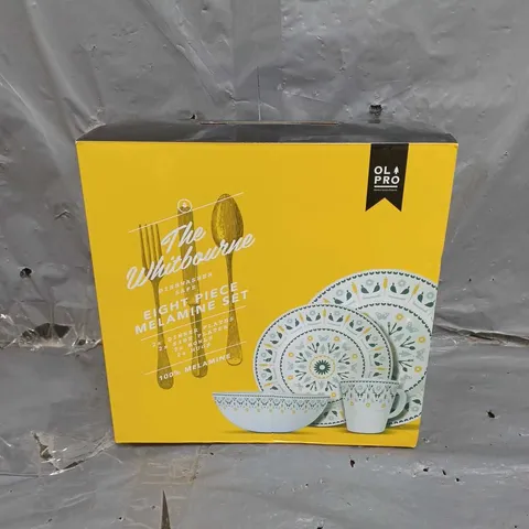 BOXED THE WHITBOURNE 8 PCE MELAMINE CROCKERY SET