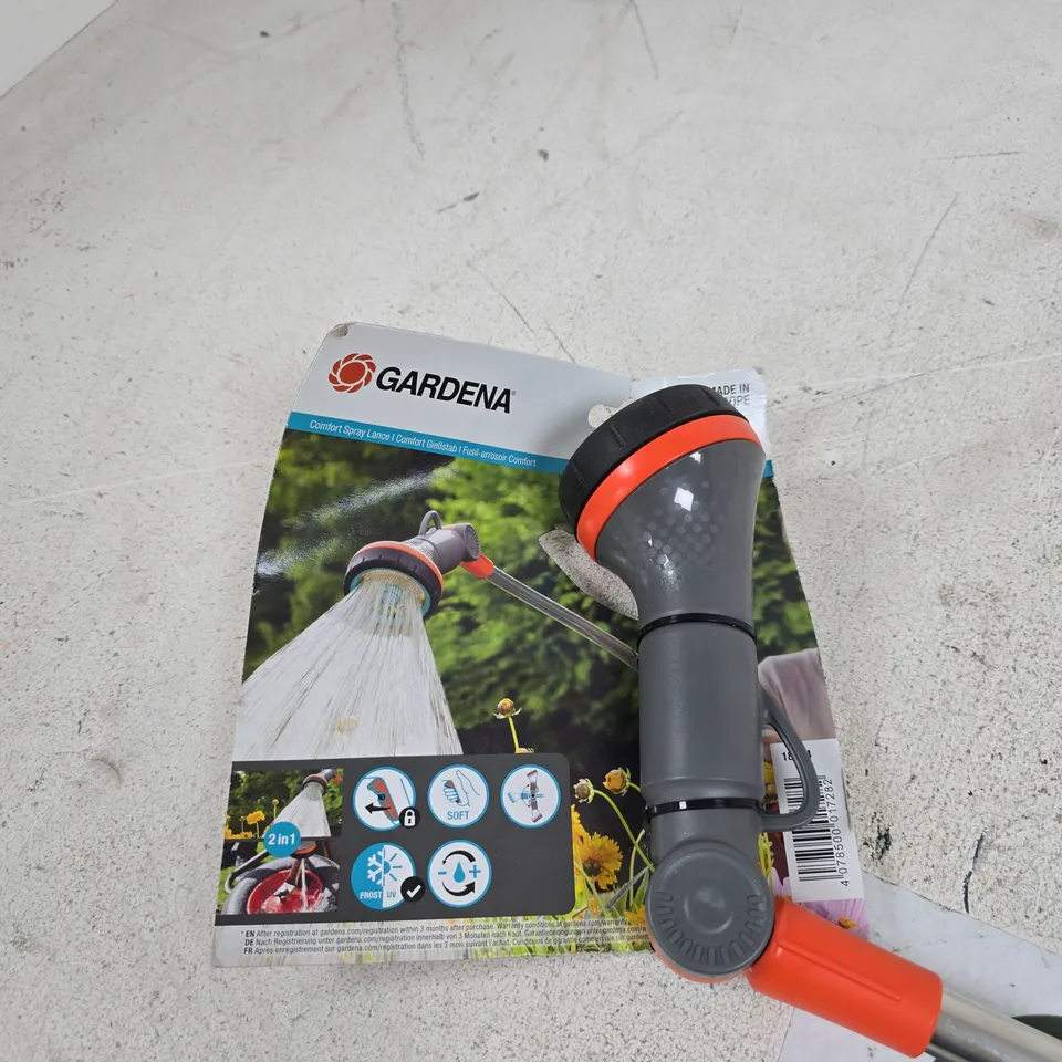 GARDENA COMFORT SPRAY LANCE – GARDEN HOSE NOZZLE (2-IN-1)