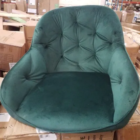 BOXED CLIPOP HIGH VELVET BAR STOOLS WITH METAL BASE AND FOOTREST PACK OF 2 GREEN