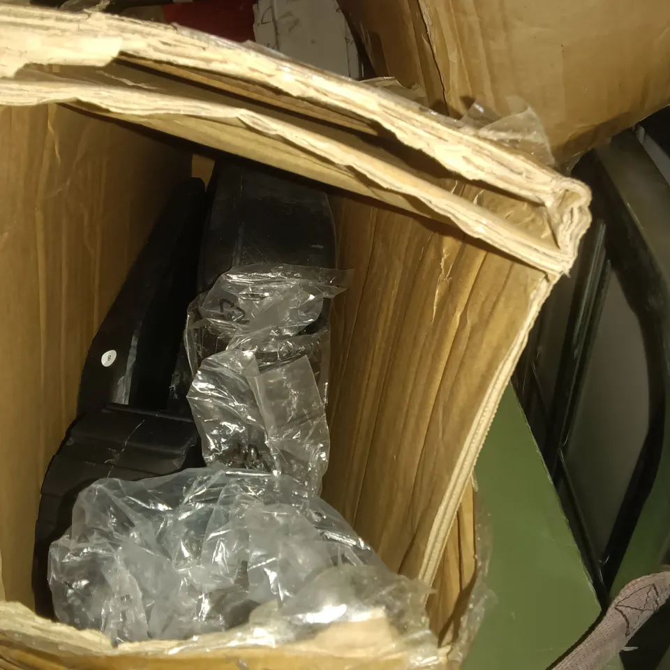 LOT OF ASSORTED ITEMS TO INCLUDE PINK CHILDREN'S BIKE, BOXED MONITOR STAND AND OFFICE CHAIR