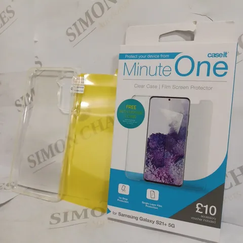 CASE IT MINUTE ONE FOR SAMSUNG S21+ 5G INCLUDING TPU CASE AND GLASS SCREEN PROTECTOR