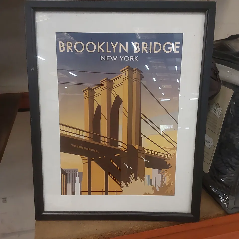 BROOKLYN BRIDGE NEW YORK FRAMED ART PRINT