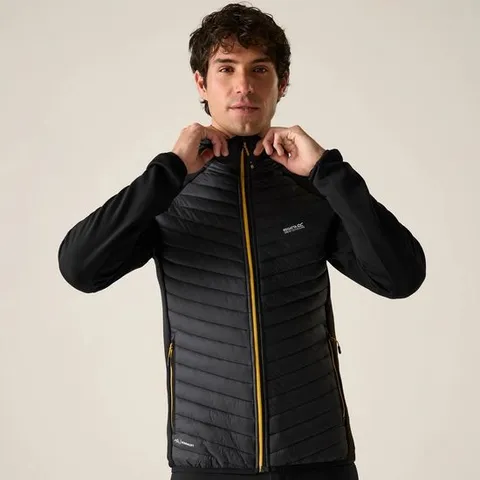 BRAND NEW MEN'S ANDRESON HYBRID JACKET IN ASH BLACK - UK XL