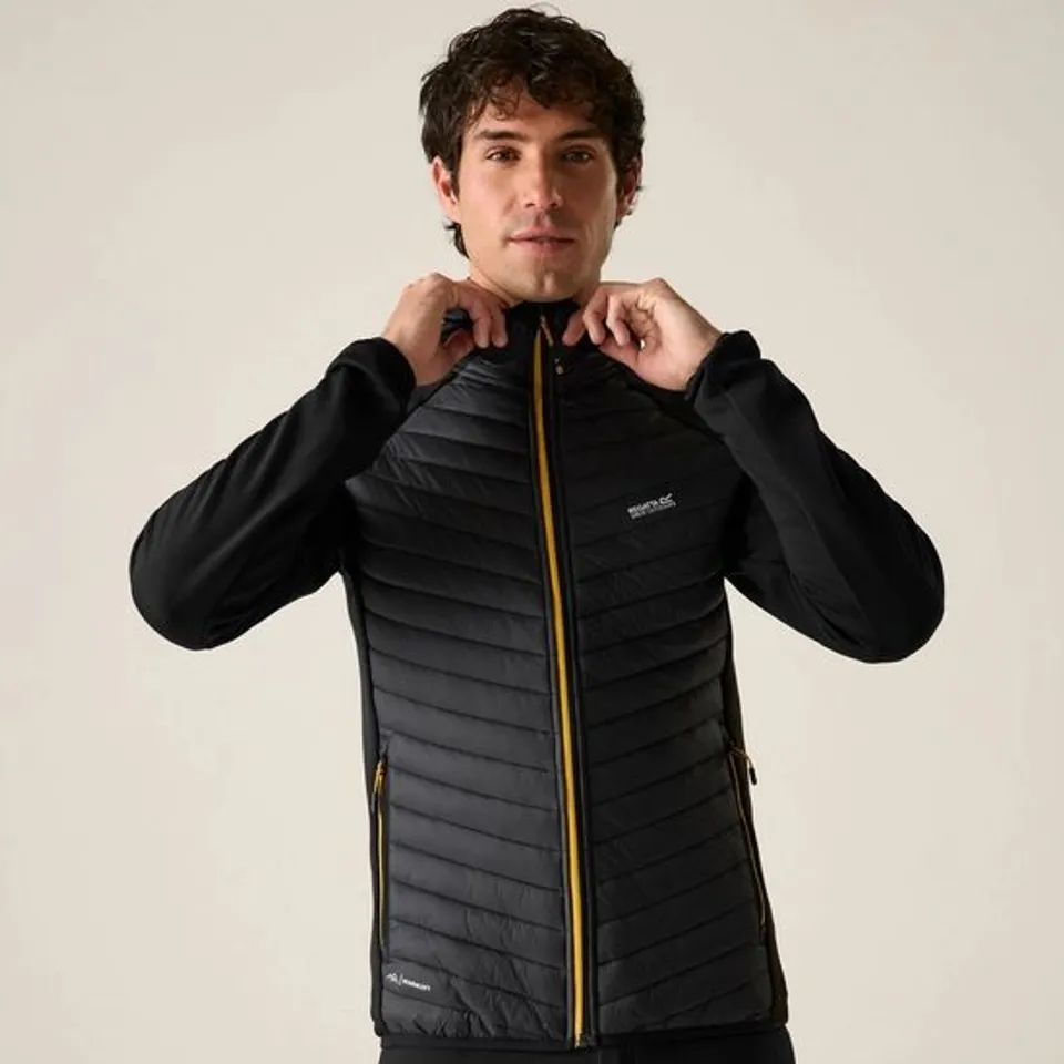 BRAND NEW MEN'S ANDRESON HYBRID JACKET IN ASH BLACK - UK XL