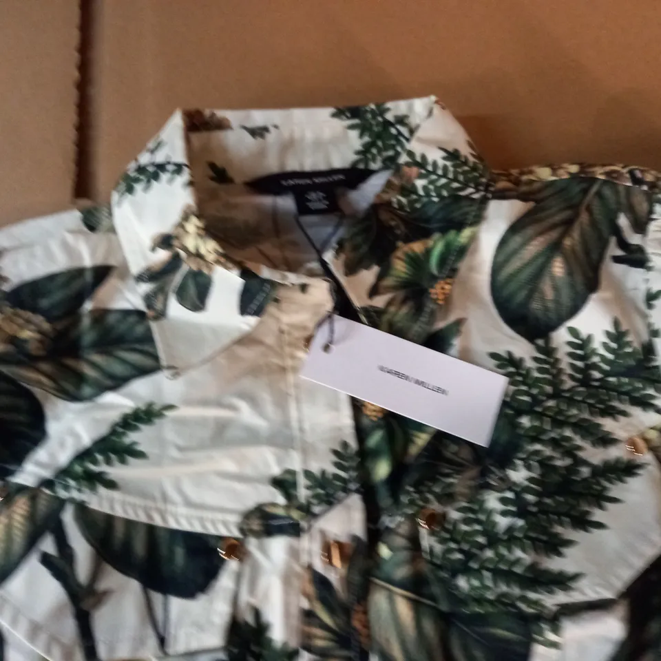 KAREN MILLEN VINTAGE COTTON SATEEN VOLUME SLEEVE SHIRT - UK 6