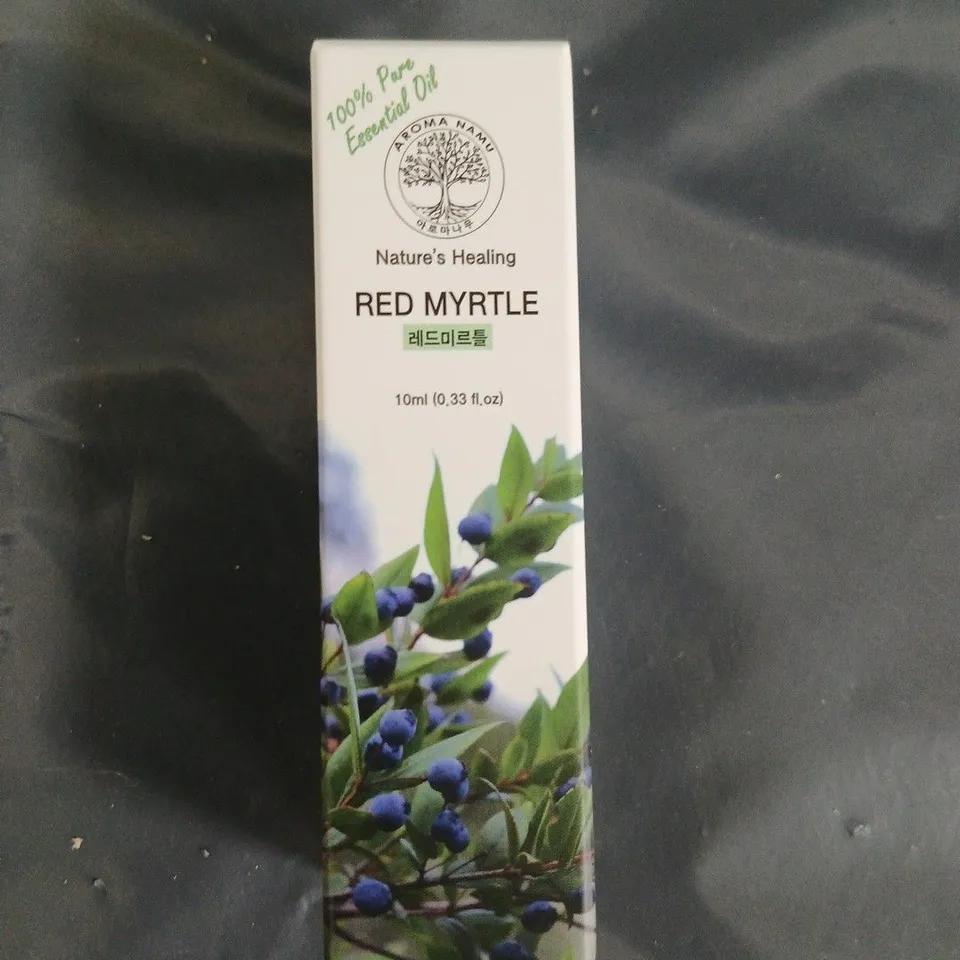 APPROXIMATELY 25 PCS AROMA NAMU RED MYRTLE ESSENTIAL OIL – 10ML (BOXED)