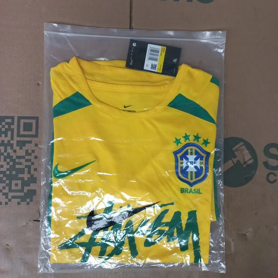 BAGGED NIKE X STUSSY BRAZIL FOOTBALL JERSEY SIZE SMALL