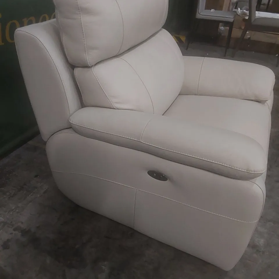 QUALITY DESIGNER ITALIAN MADE PATRIZIO ELECTRIC RECLINER LEATHER UPHOLSTERED CHAIR