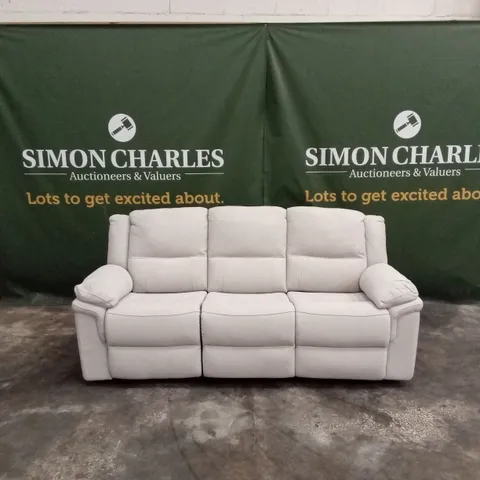 ALBION CHENILLE 3 SEATER HIGH BACK MANUAL RECLINER SOFA