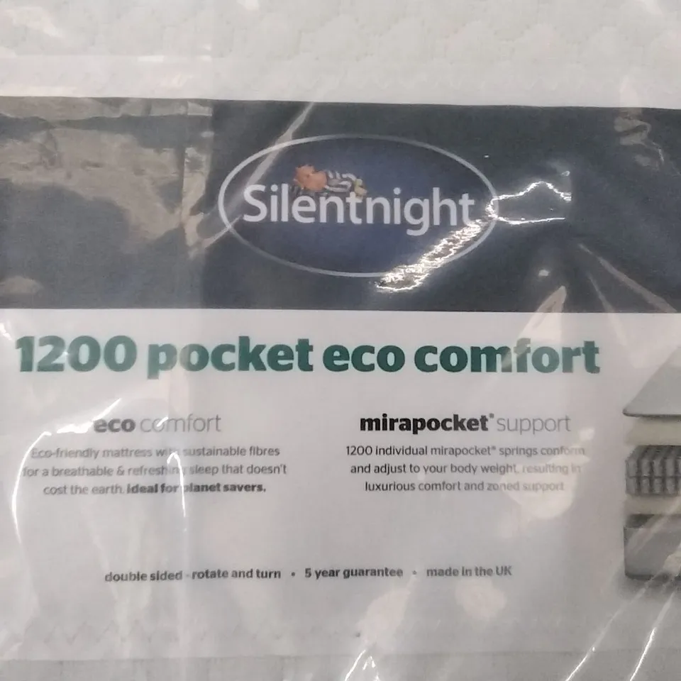 QUALITY BAGGED SILENTNIGHT 1200 POCKET ECO COMFORT 4'6" MATTRESS 
