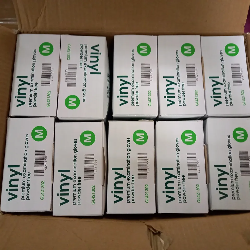 BOX OF APPROX 10X100PCS CURE PREMIUM EXAMINATION GLOVES