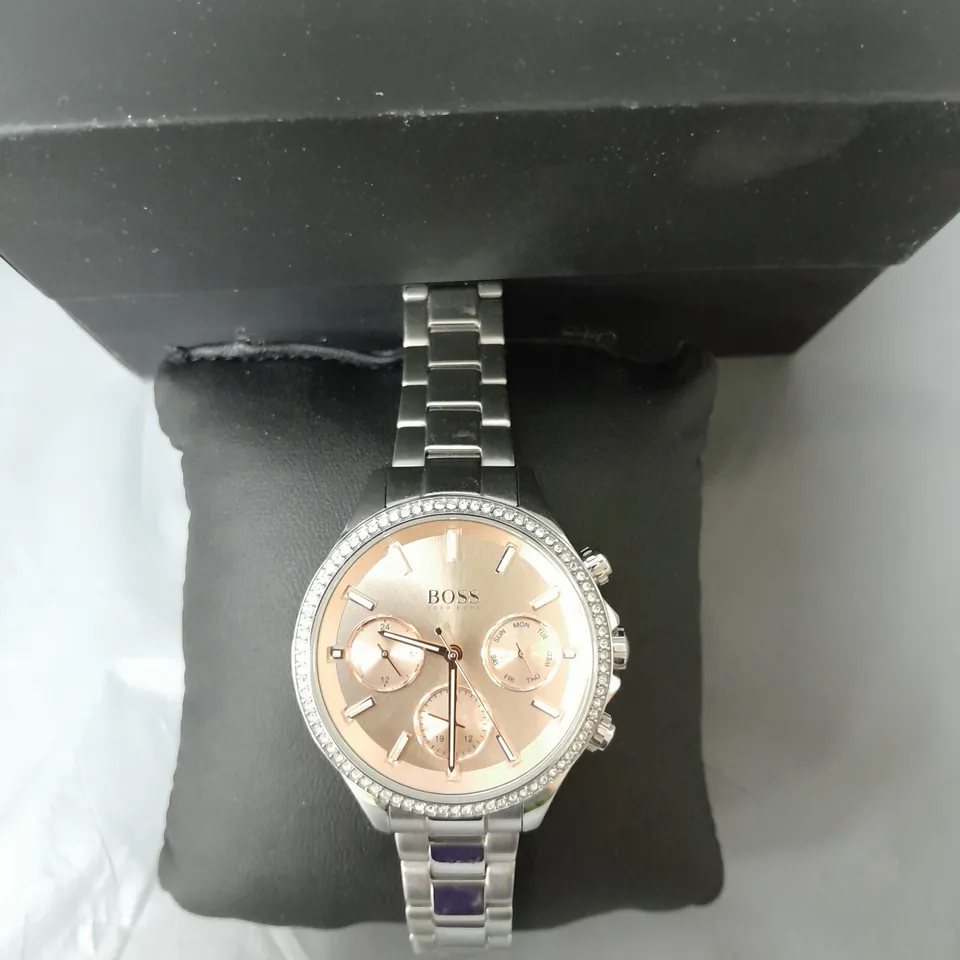 BOSS HERA PINK MULTI DIAL STAINLESS STEEL WATCH RRP £269