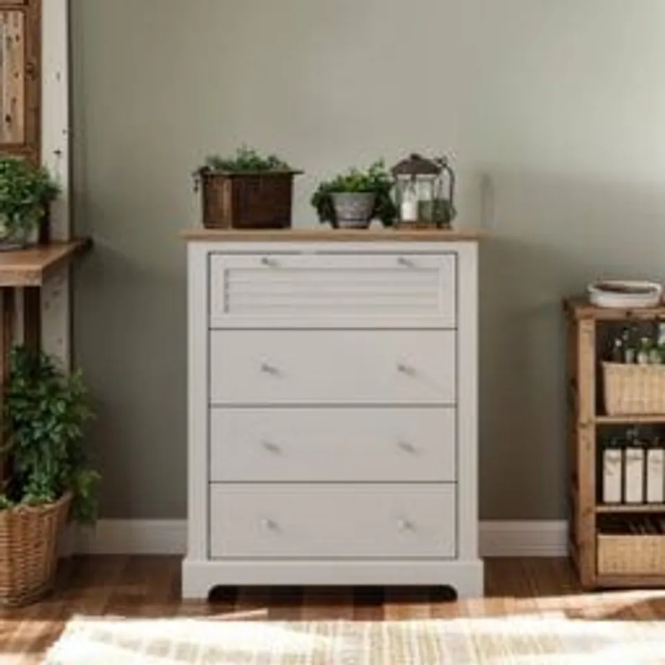 BOXED MILANO 4 DRAWER CHEST OF DRAWERS (1 BOX)