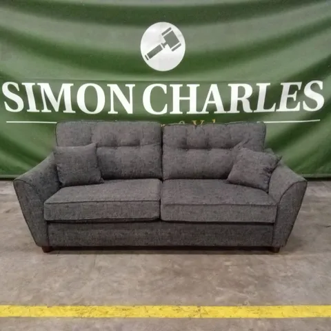 HALSTOW 3 SEATER FABRIC SOFA - CHARCOAL
