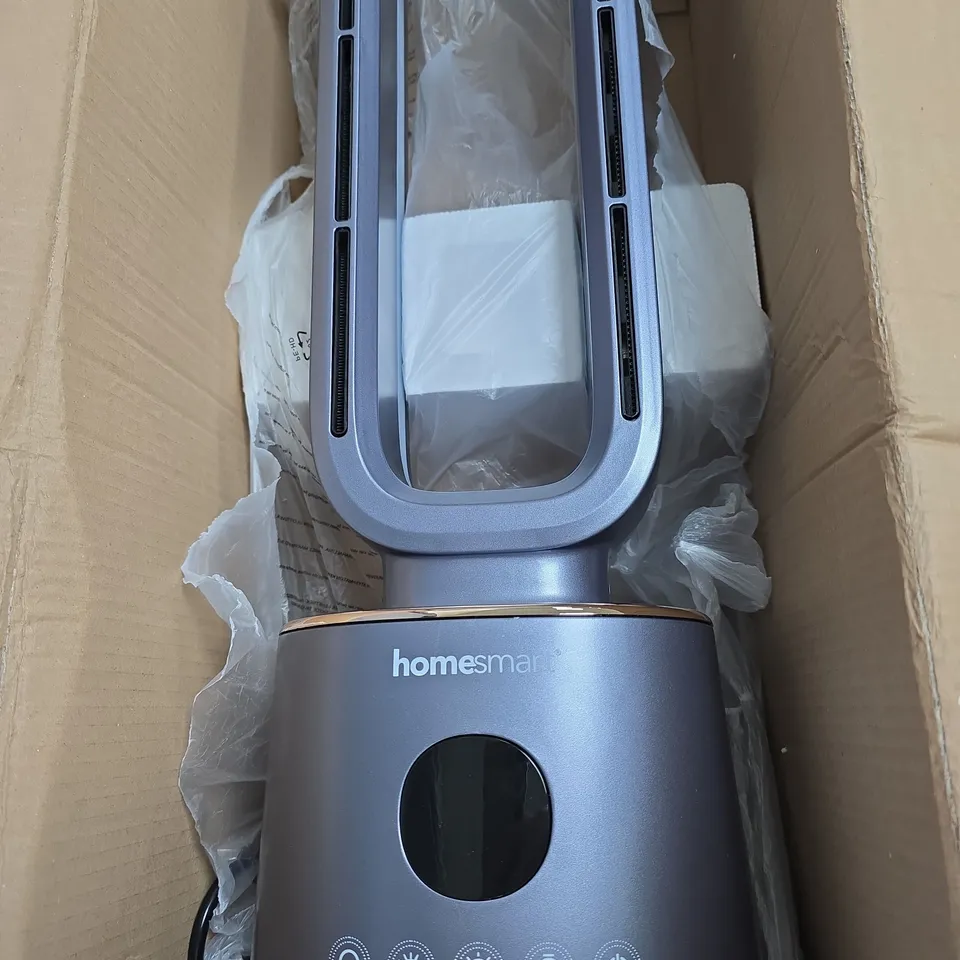 HOMESMART BLADELESS TOWER FAN – HOT & COLD, 8 AMBIENT LIGHTS