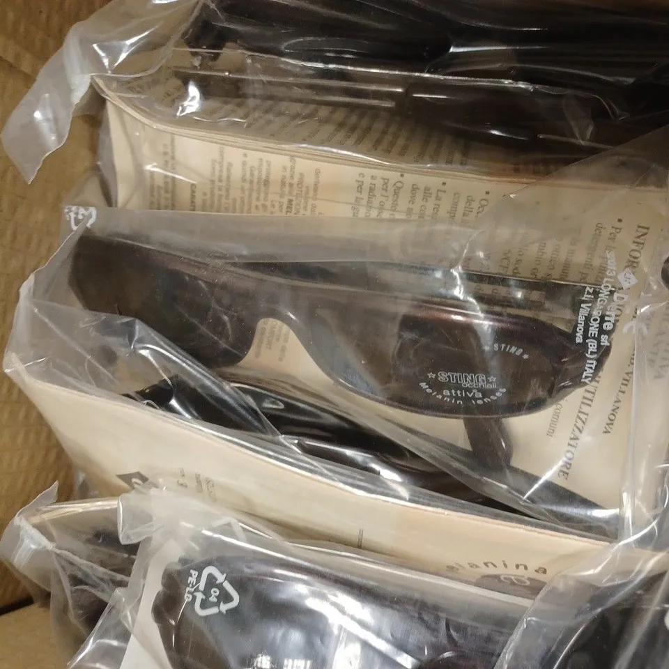 BOX OF APPROX 10 PAIRS OF STING BROWN SS6108 SUNGLASSES