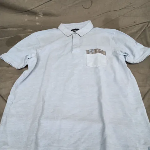 FRED PERRY SLIM FIT POLO SHIRT - LIGHT BLUE - MEN'S SIZE L
