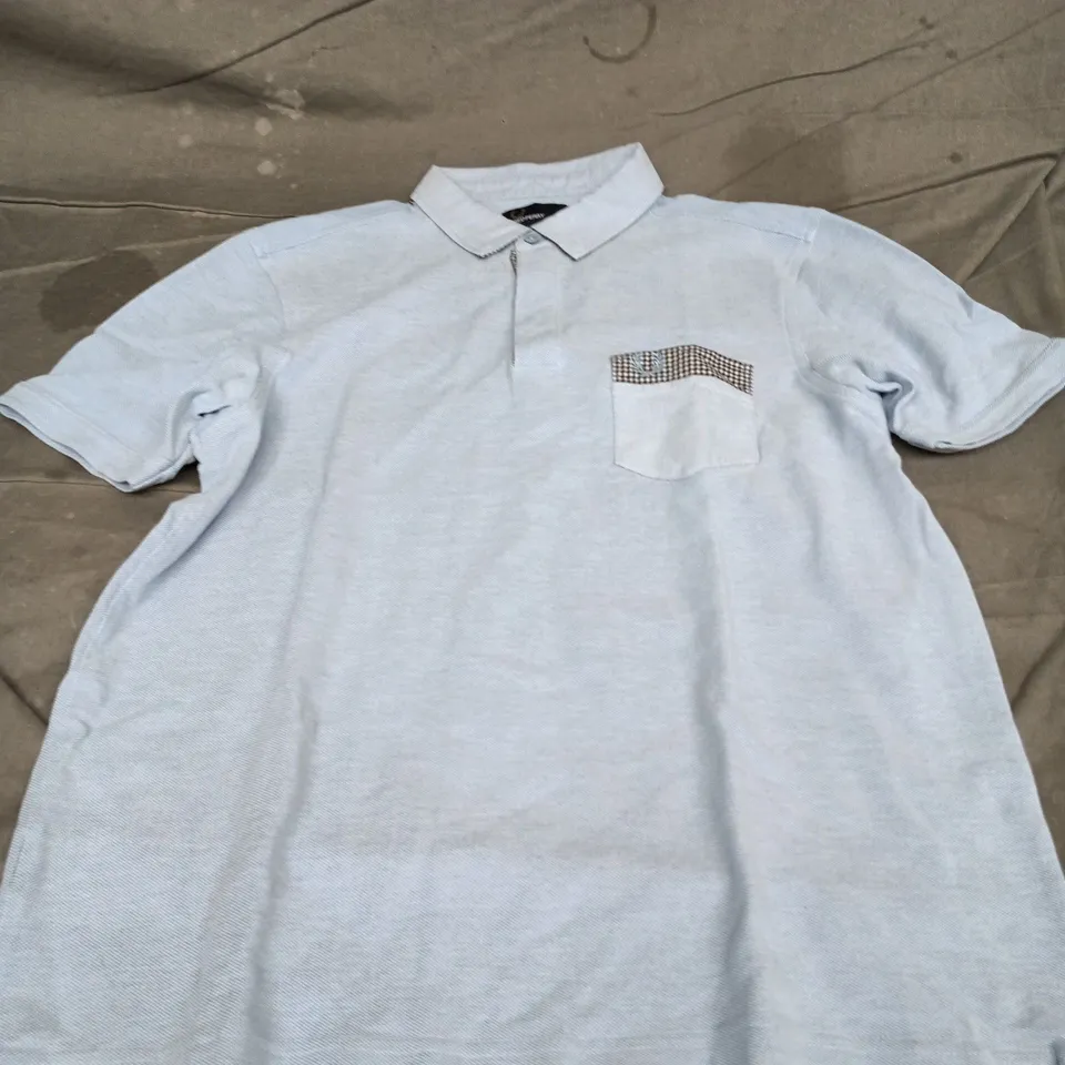 FRED PERRY SLIM FIT POLO SHIRT - LIGHT BLUE - MEN'S SIZE L