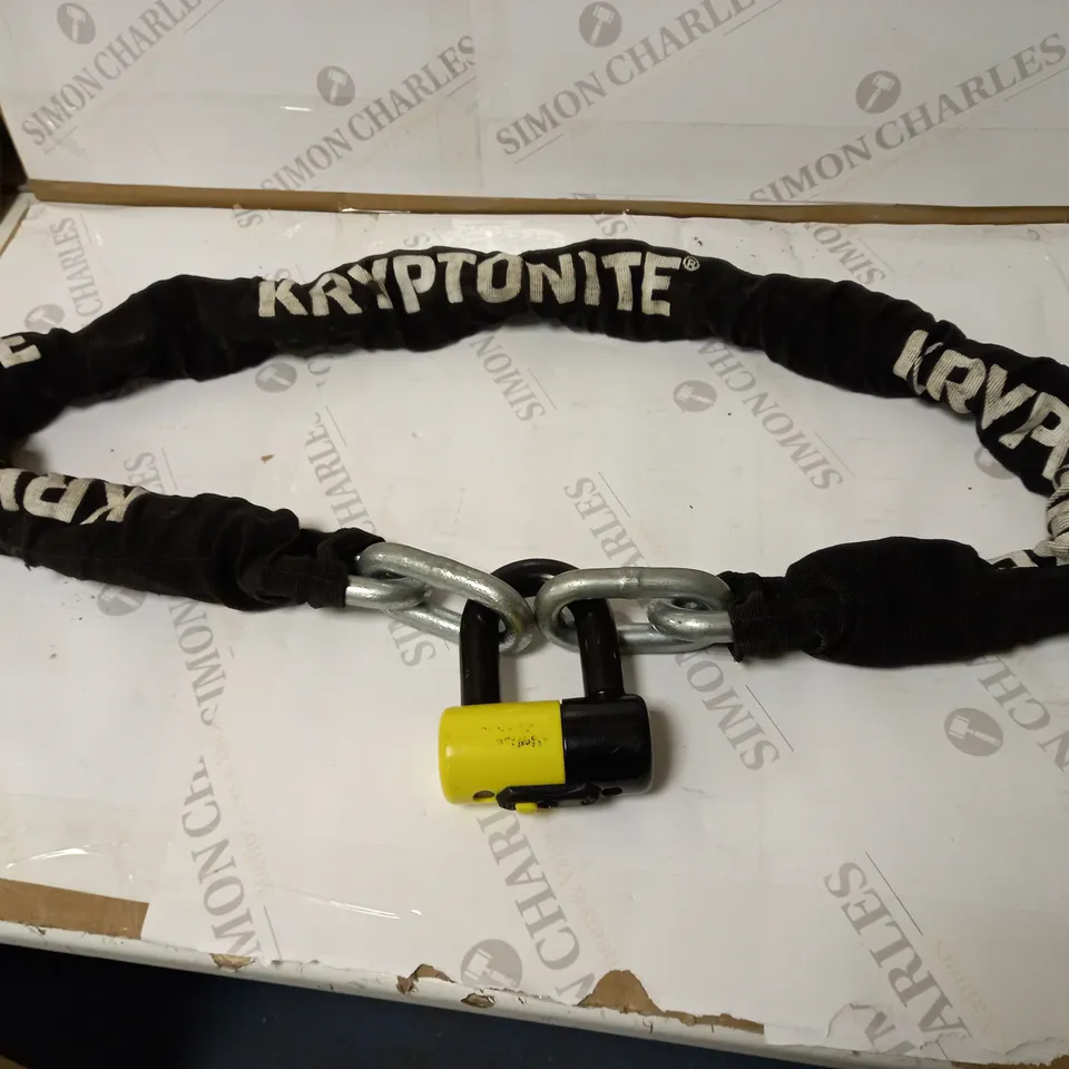 KRYPTONITE NEW YORK FAHGETTABOUTIT CHAIN LOCK - 100CM - BLACK/YELLOW