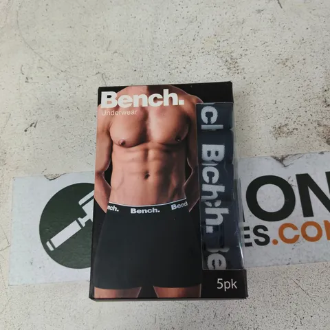 BENCH. UNDERWEAR – MEN'S BOXER SHORTS, 5 PACK, BLACK, SIZE L (ASSORTED)