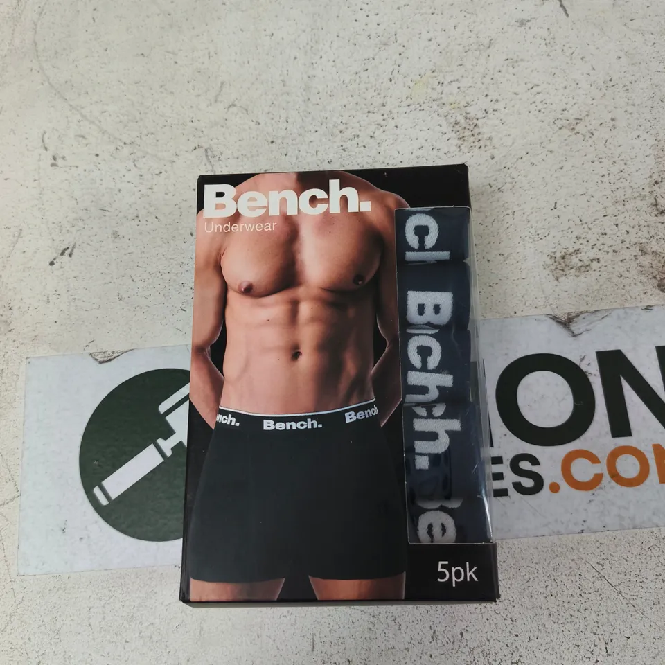 BENCH. UNDERWEAR – MEN'S BOXER SHORTS, 5 PACK, BLACK, SIZE L (ASSORTED)