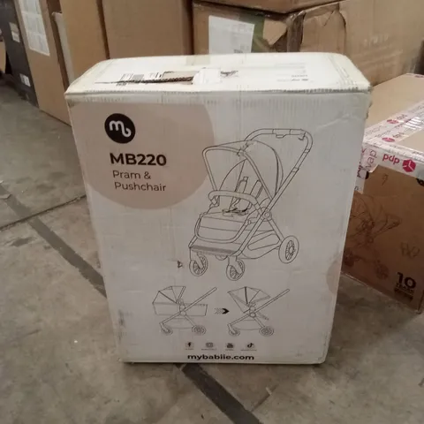 BOXED MYBABIIE MB220 PRAM & PUSHCHAIR (1 BOX)