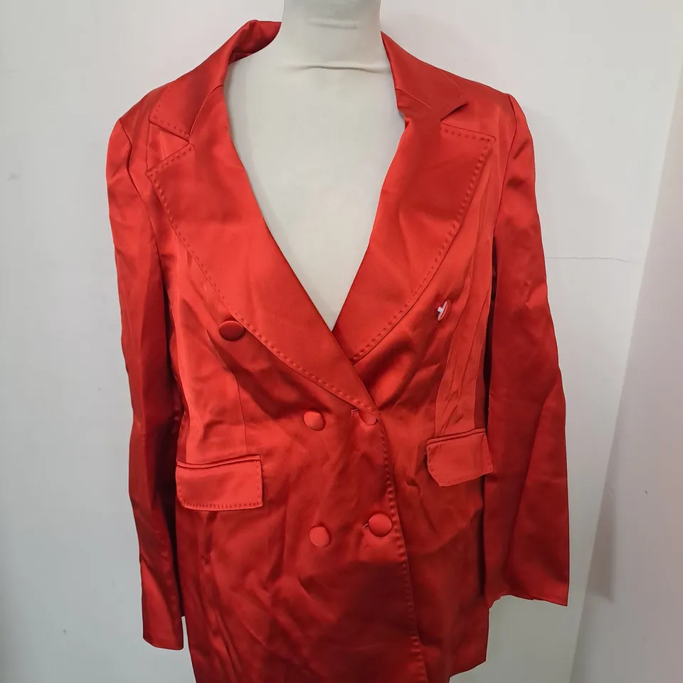 KAREN MILLEN ITALIAN STRUCTURED SATIN JACKET SIZE 12
