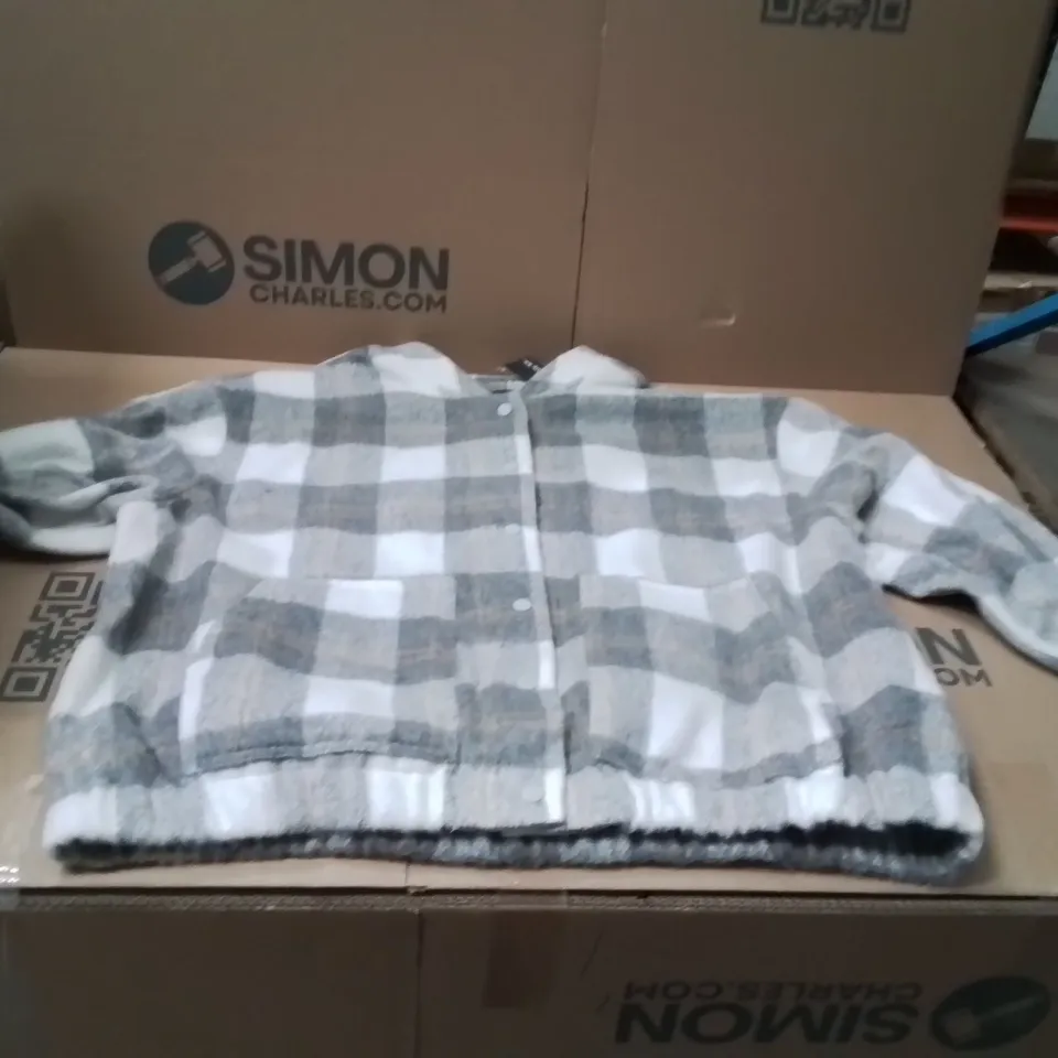 BOXED BRAND NEW APPROXIMATELY 8 SIMPLY BE WOOL BOMBER JACKET GREY SIZE 24