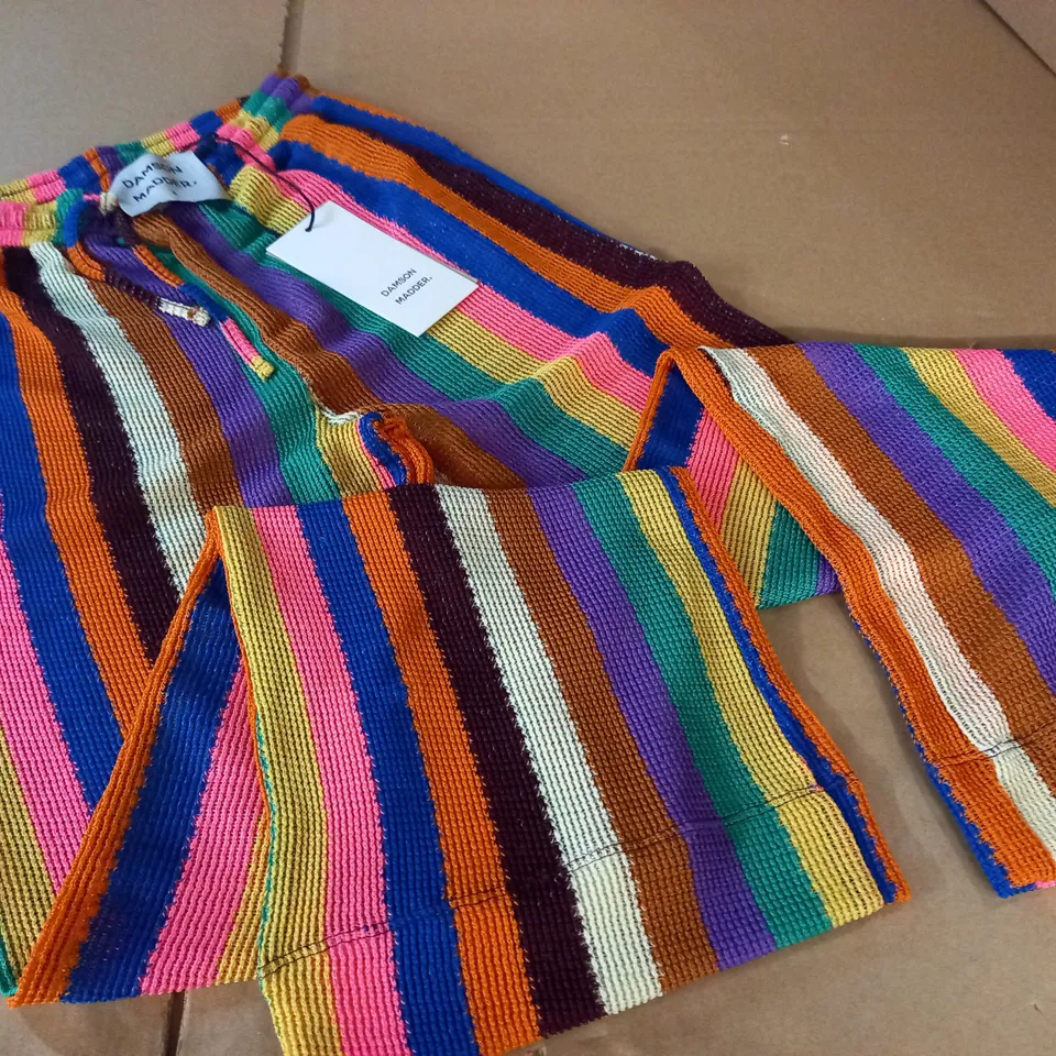 DAMSON MADDER TEXTURED KNIT TROUSERS IN MULTI - UK 8