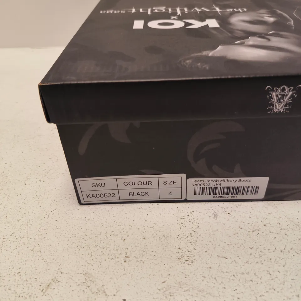 TEAM JACOB MILITARY BOOTS - BLACK, UK4