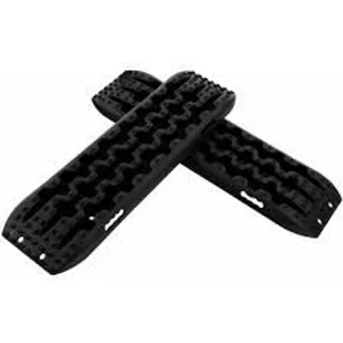 BOXED 2 PCS LARGE RECOVERY TRACTION BOARDS SET W/ JACK LIFT BASE TRACTION TIRE LADDER