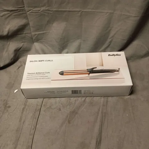 BABYLISS TITANIUM BRILLIANCE CURLS HAIR STYLER – 32MM BARREL – BOXED