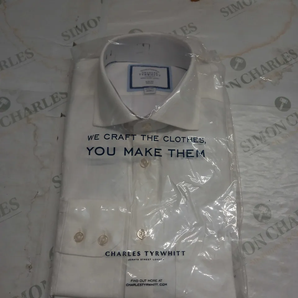 CHARLES TYRWHITT SLIM FIT WHITE SHIRT - 39/86CM
